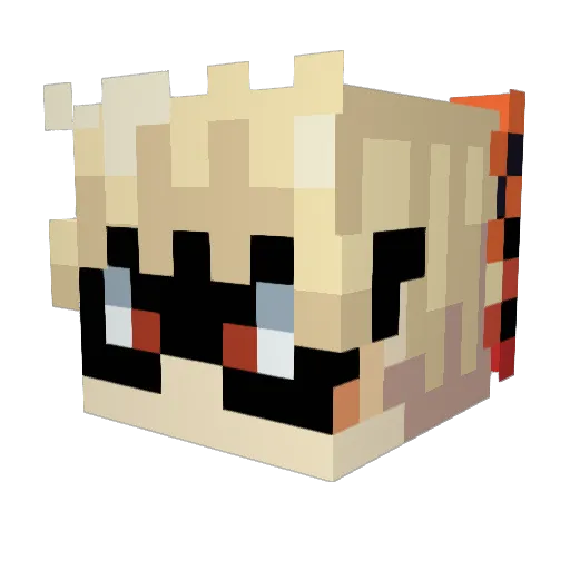DoctorKev Minecraft avatar head, 3D render