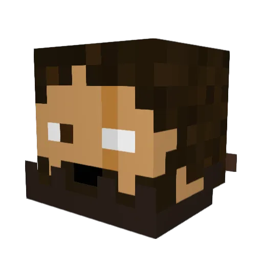 DoctorLeonidas Minecraft avatar head, 3D render