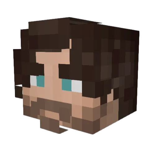DoctorLibby Minecraft avatar head, 3D render