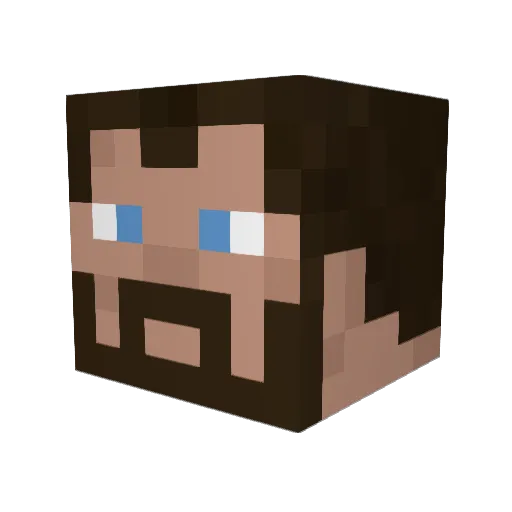 DoctorNewbie Minecraft avatar head, 3D render