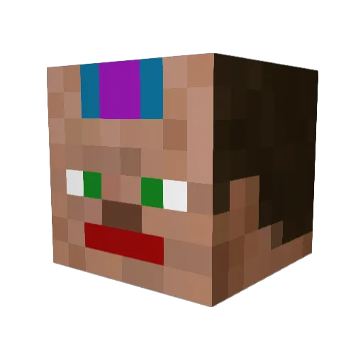 DoctorPolski Minecraft avatar head, 3D render