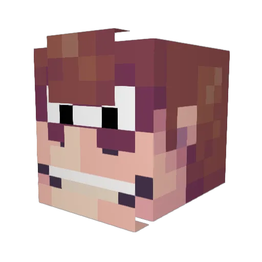 DoctorPuffin_ Minecraft avatar head, 3D render