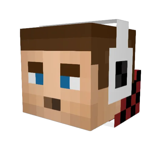 DoctorShink Minecraft avatar head, 3D render