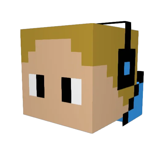 Doctor_Apple_Fry Minecraft avatar head, 3D render