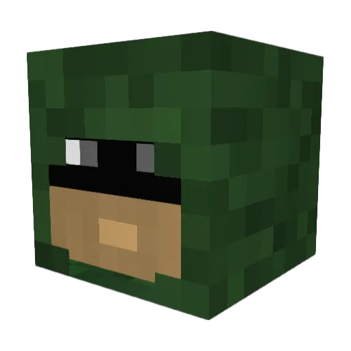 Doctor_Tran Minecraft avatar head, 3D render