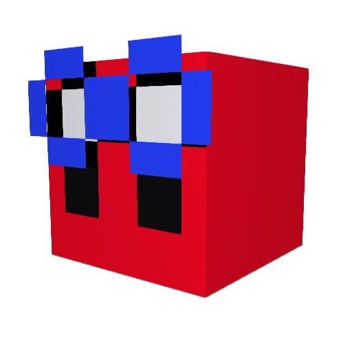 Doctor_poker Minecraft avatar head, 3D render