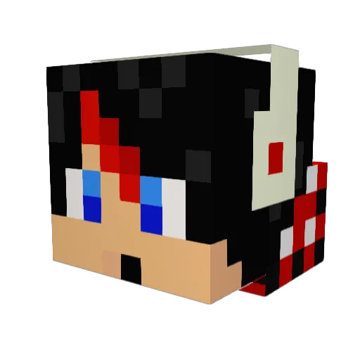 Doctorosity Minecraft avatar head, 3D render