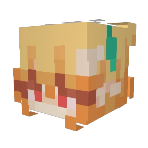 Doctorstig Minecraft avatar head, 3D render