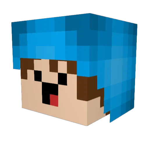 DodadoLP Minecraft avatar head, 3D render