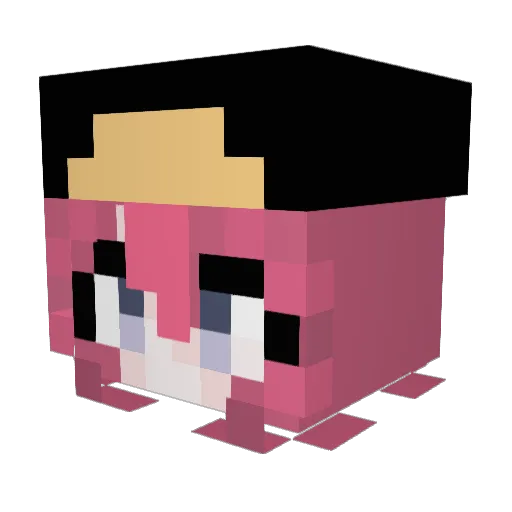 Dodaree Minecraft avatar head, 3D render