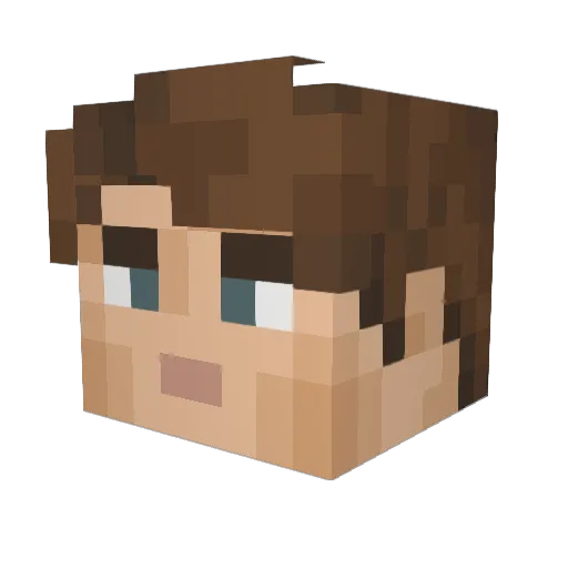 Dodders Minecraft avatar head, 3D render