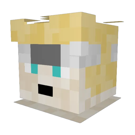 DodderyCashew26 Minecraft avatar head, 3D render