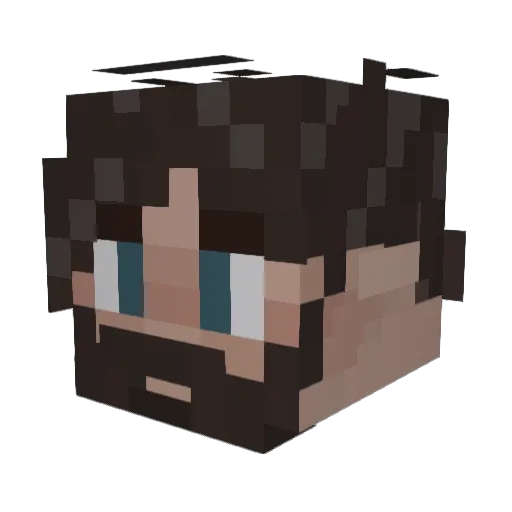 Dodeun Minecraft avatar head, 3D render