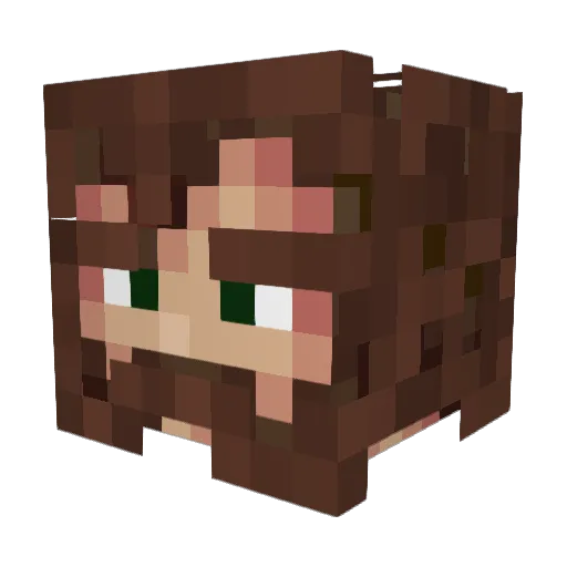 Dodew Minecraft avatar head, 3D render