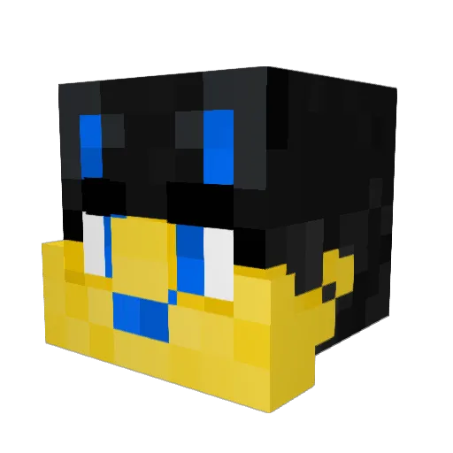 DodgeMartin Minecraft avatar head, 3D render