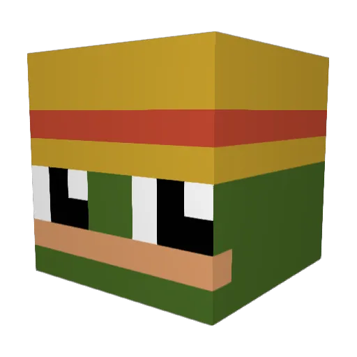 Dodgelol Minecraft avatar head, 3D render