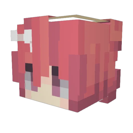 Dodieagoto Minecraft avatar head, 3D render