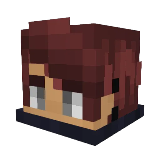 Dodikx Minecraft avatar head, 3D render