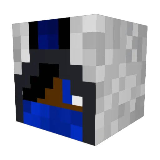 Dodiledolo Minecraft avatar head, 3D render
