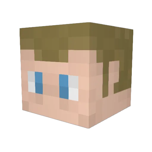 Dodjii_ Minecraft avatar head, 3D render