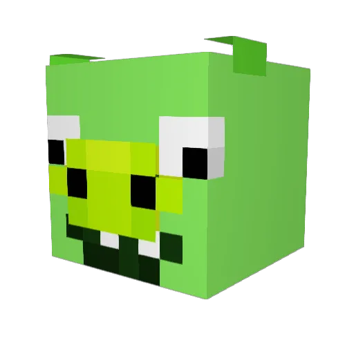 Dodl3 Minecraft avatar head, 3D render