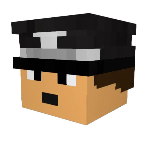 DodoDark Minecraft avatar head, 3D render
