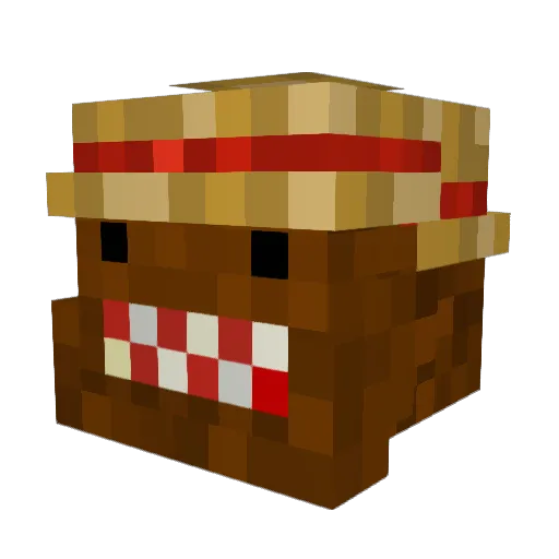 DodoMini Minecraft avatar head, 3D render
