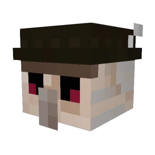 DodoQ8 Minecraft avatar head, 3D render