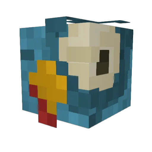 DodoSniffer Minecraft avatar head, 3D render