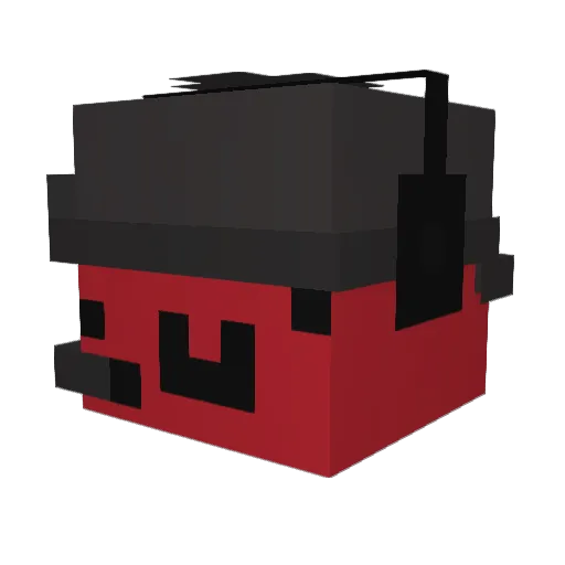 Dodolicia Minecraft avatar head, 3D render