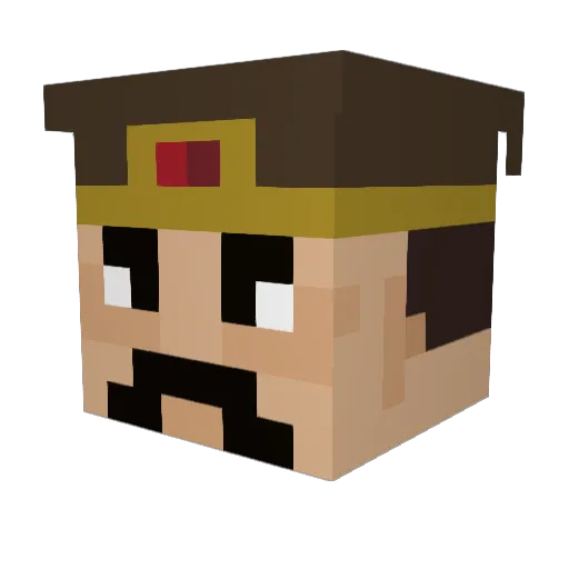 Dodorexss Minecraft avatar head, 3D render