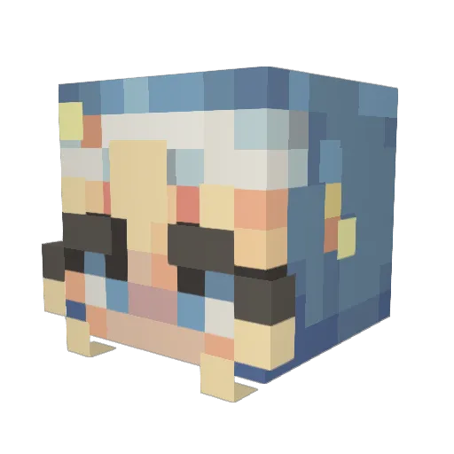 Doduszka Minecraft avatar head, 3D render