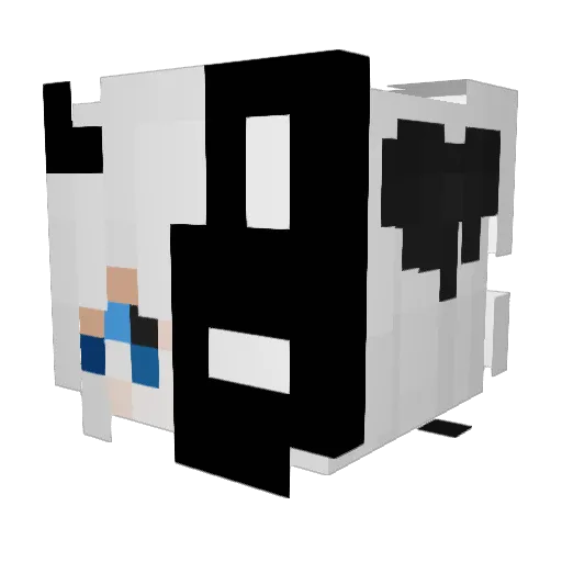 Dodzn Minecraft avatar head, 3D render