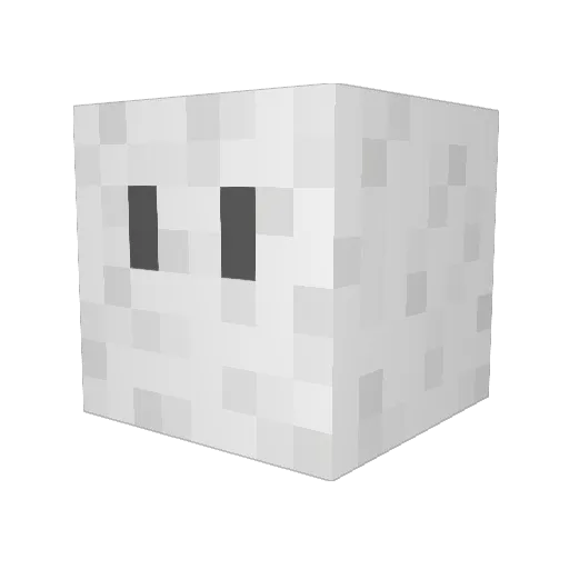 Doe Minecraft avatar head, 3D render