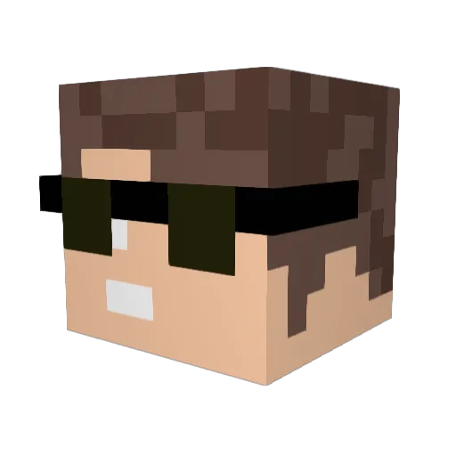 DoeDei Minecraft avatar head, 3D render