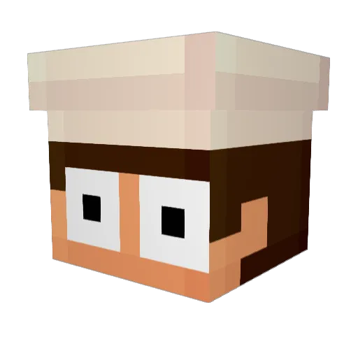 Doeballs Minecraft avatar head, 3D render