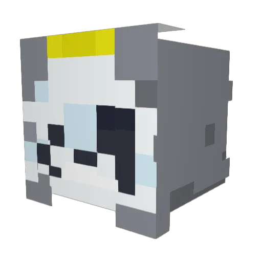 Doelol Minecraft avatar head, 3D render