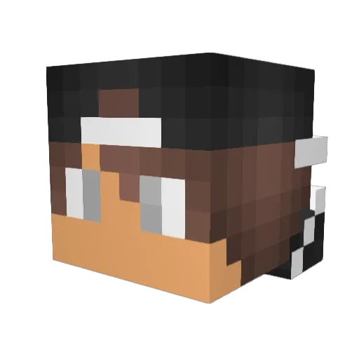 Doemaarthibault Minecraft avatar head, 3D render