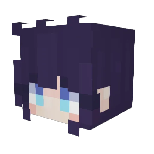 Doemoo Minecraft avatar head, 3D render