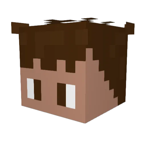 Doendilion Minecraft avatar head, 3D render