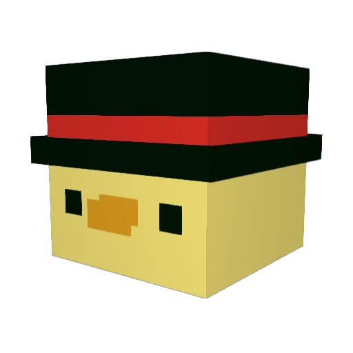 Doew_HEAD Minecraft avatar head, 3D render