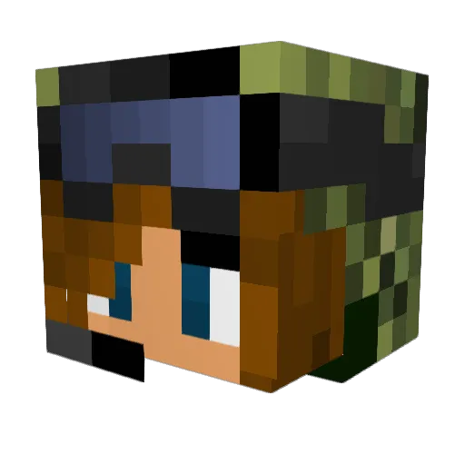 Doey7747 Minecraft avatar head, 3D render