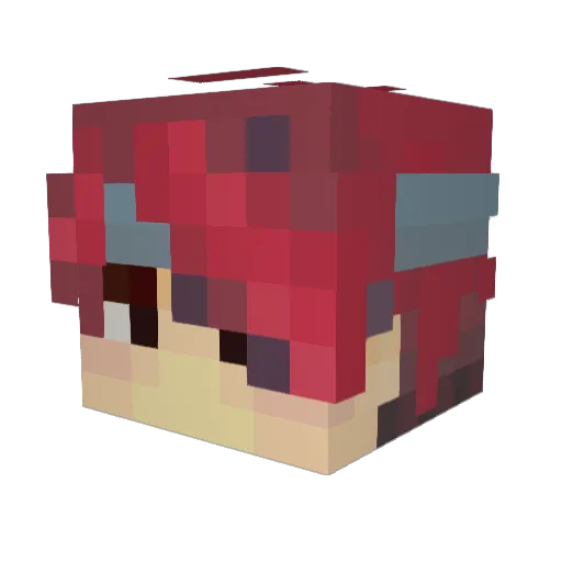 DofSecrets Minecraft avatar head, 3D render