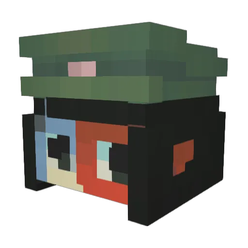 DoffyVamp Minecraft avatar head, 3D render