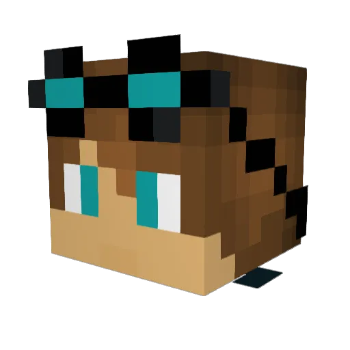 Dofron Minecraft avatar head, 3D render