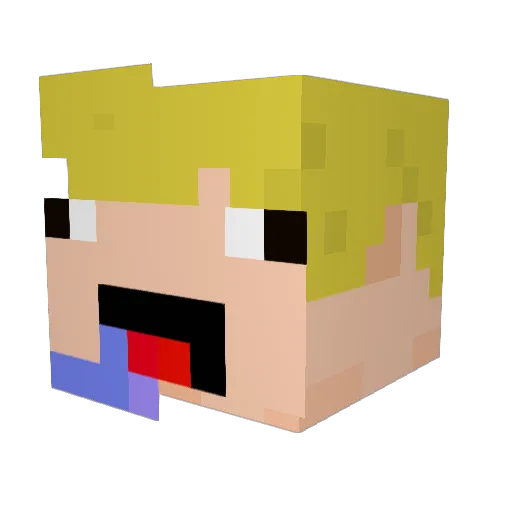 Dog6659 Minecraft avatar head, 3D render