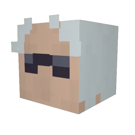 DogBoyIsPro Minecraft avatar head, 3D render