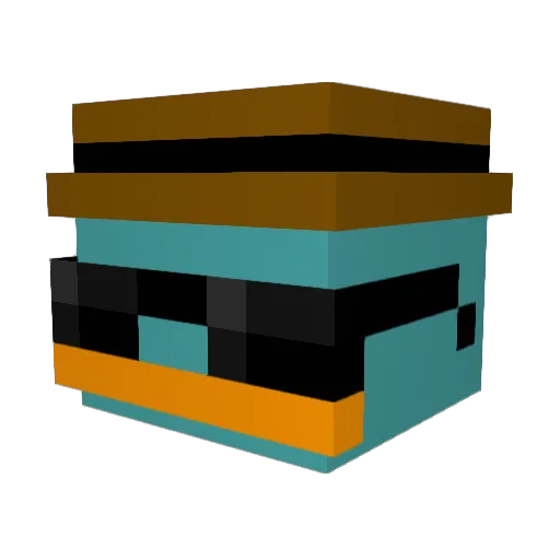 DogDookie12345 Minecraft avatar head, 3D render