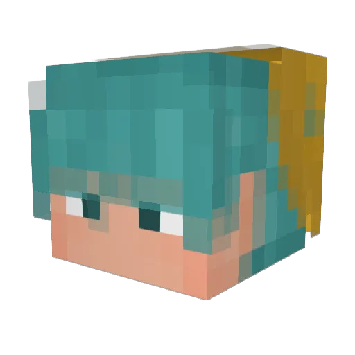 DogForever Minecraft avatar head, 3D render