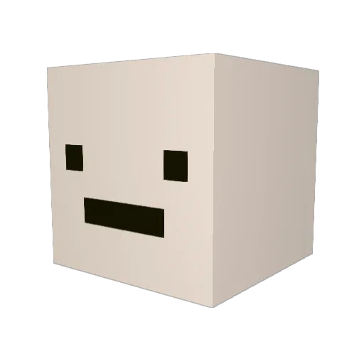 DogGoesMeow Minecraft avatar head, 3D render